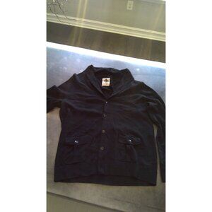 Express Cardigan Sweater Black with front pockets and collar XL Extra Large Men